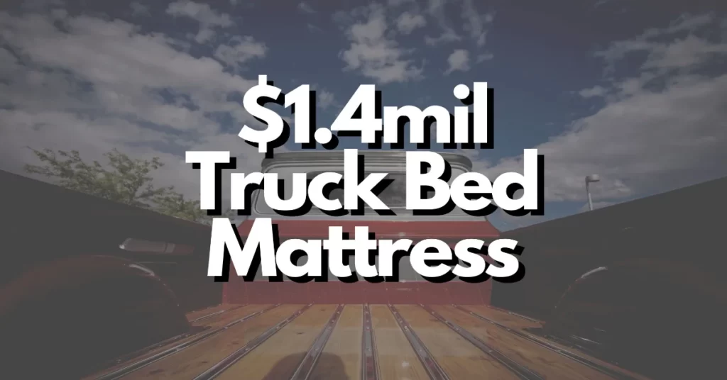 truck bed mattress sells for 1 4m in minneapolis